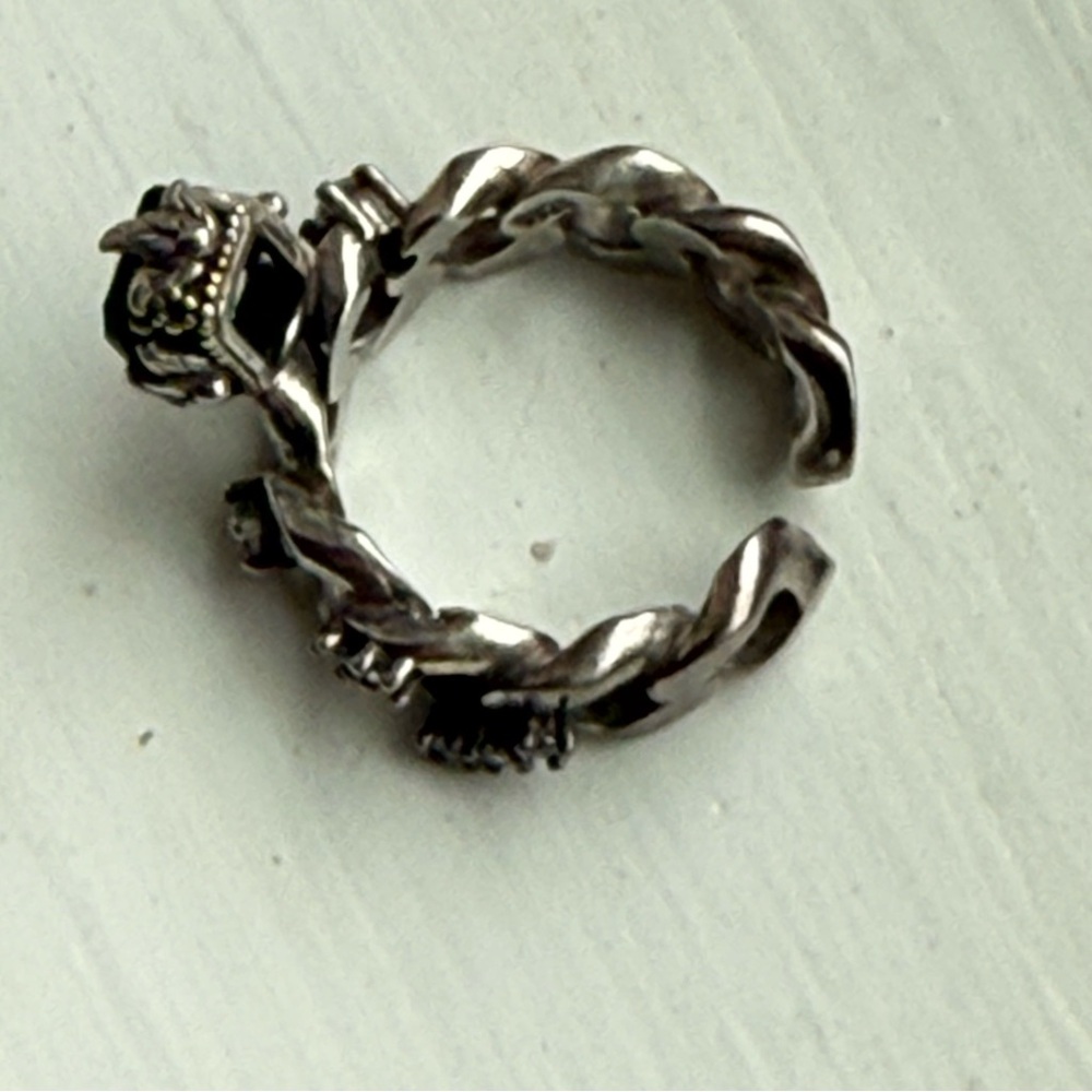Sterling green zircon ring - Picture 11 of 13